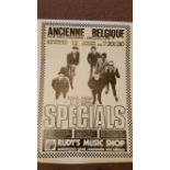 POP MUSIC, The Specials appearance poster, at Ancienne Belgique, 12th Jan 1980, 25 x 35, VG