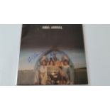 POP MUSIC, ABBA, signed LP cover by Benny Andersson & Bjorn Ulvaeus, Arrival, record present, VG