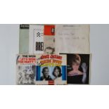 POP MUSIC, signed magazine pages (4), 45rpm records (3) etc., inc. Chuck Jackson, Mari Wilson,