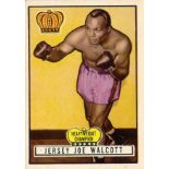 TOPPS, Ringside Boxers, Nos. 10 Turpin, 24 Braddock, 25 Baker, 31 & 85 (both Walcott), 34