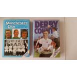 FOOTBALL, hardback editions of club histories by Breedon Derby County 1884-1988 by Mortimer,