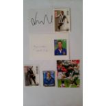 FOOTBALL, signed selection, inc. photos, magazine photos, white cards, trade cards, lined pages,
