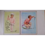 GOLF, selection, inc. hardback edition of Golf Caricatures by Ireland (1989); signed (4),