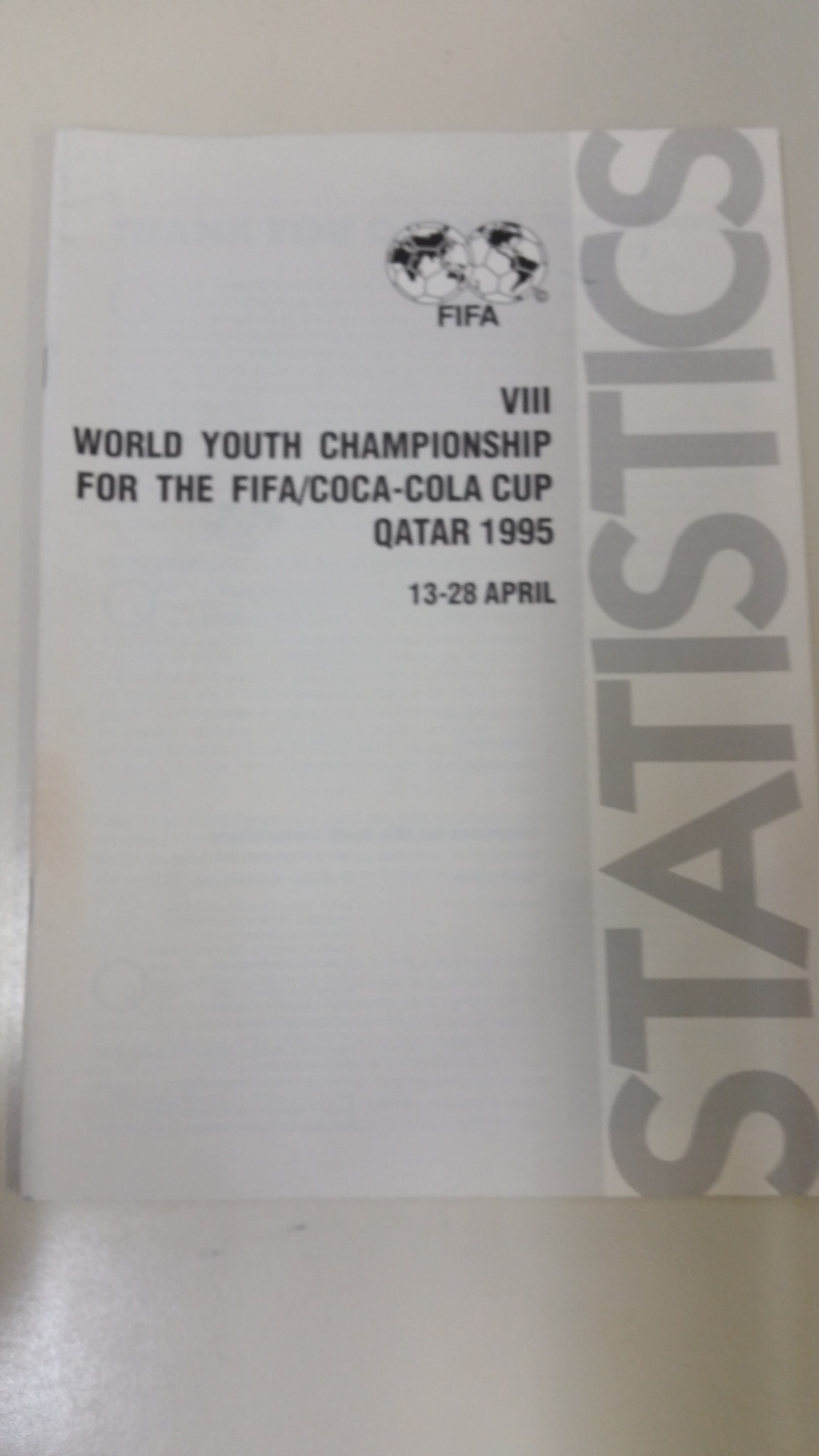 FOOTBALL, selection, inc. programme for 1995 World Youth Championship; press pack for 1989 FIFA 5-