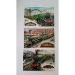 FOOTBALL, postcards, Dawn Covers Locomotives (Football Clubs), complete (rare), EX, 25