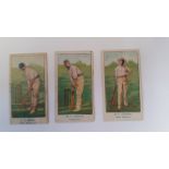WILLS, Australian Club Cricketers (1905), brown frames, with club names, Capstan backs, creased (3),