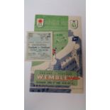 FOOTBALL, England home programme & ticket, v Scotland, 9 April 1949, VG to EX, 2