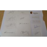 CRICKET, signed white cards, (some with printed crests), Australia 1970s-1990s, inc. Healy,