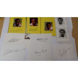 CRICKET, signed white cards etc. West Indies, 1970s-1990s, inc. Gomes, Ambrose, Holding,