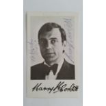 TELEVISION, signed photo by Harry H Corbett, h/s in bow-tie, 3.5 x 5.5, inscribed, VG