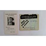 TELEVISION, Coronation Street, signed album pages by early cast members, approx. 20 signatures