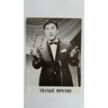 TELEVISION, signed programme photo by Frankie Howerd, half-length performing, 5.25 x 7.25, EX