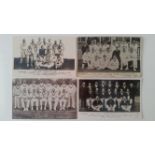 CRICKET, team postcards, inc. South Africa to England 1912; West Indies to England 1928 (Jaeger) &