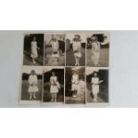 TENNIS, postcards, female players inc. Tomlin, Bowman, Bordes, Mrs Mallory, Bennett, Fry, Johnson