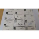 CRICKET, signed white cards, (most with title and crest), England, 1950s-1980s, inc. Carr, Dewes,