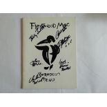 POP MUSIC, Fleetwood Mac, signed tour programme by Stevie Nicks, Christine McVie, John McVie, Rick