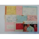 ENTERTAINMENT, signed album pages, pieces, photos etc., inc. Dodie West, George Cadale, The