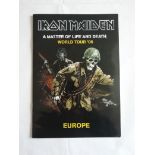 POP MUSIC, Iron Maiden, signed tour programme by all six, to double center-page group photo,
