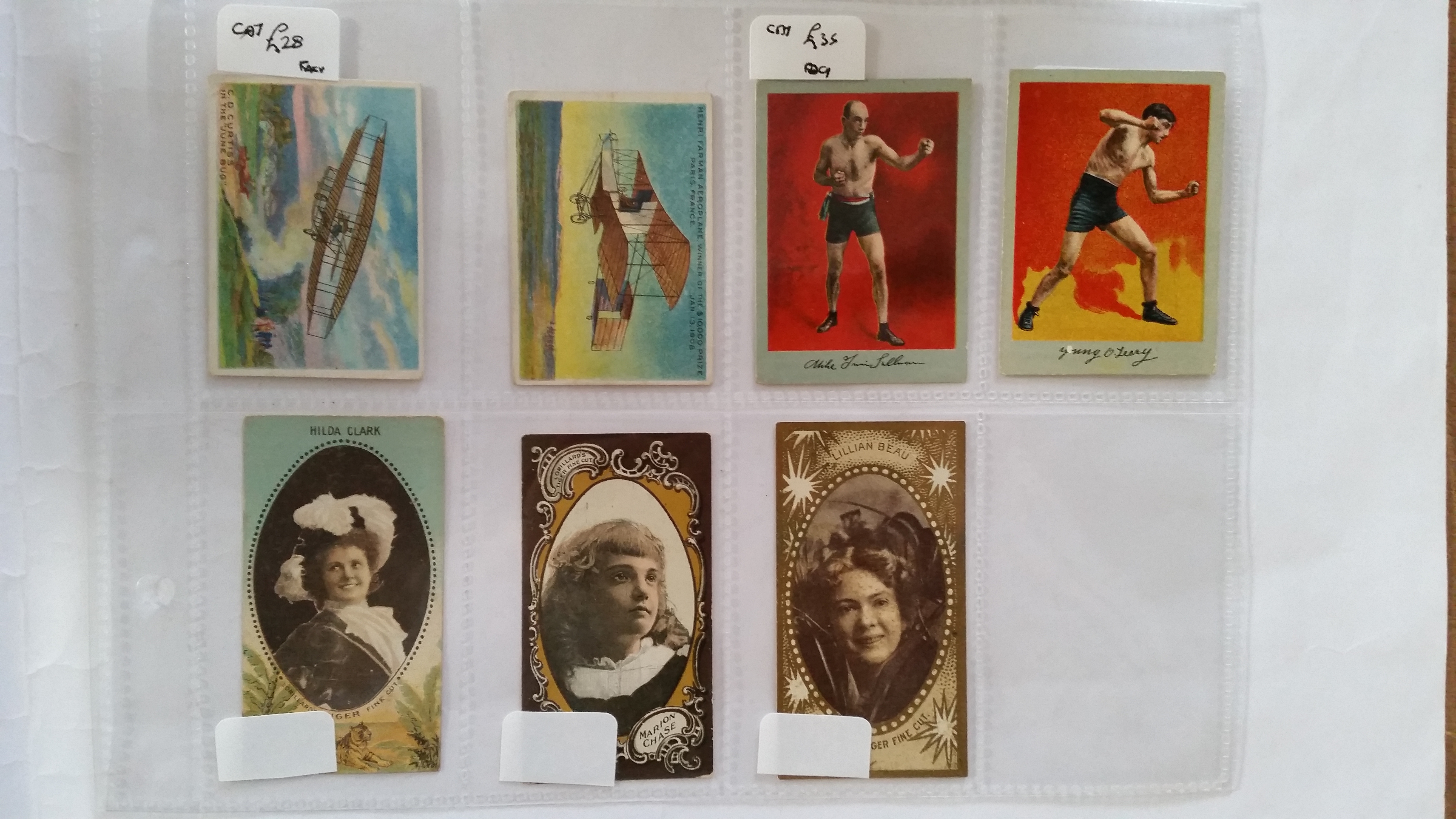 U.S.A., odds, inc. ATC, Prize Fight series (2), Aeroplanes (2); Lorillard actresses (3), G to VG, 6 - Image 2 of 3