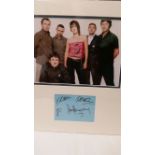 POP MUSIC, The Beautiful South, signed album page by four members, inc. Dave Hemingway, Paul Heaton,