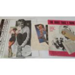 POP MUSIC, Lulu selection inc, signed (4); promotional photos, magazine cuttings, paper scraps;
