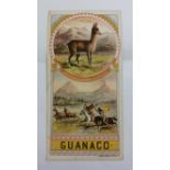 TOBACCO, crate label, Guanaco, 1890s US issue, 7 x 14, VG