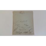 CRICKET, signed large album page by Surrey, 1930s, 13 signatures inc. Sandham, Gregory, Brook,