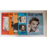 POP MUSIC, signed sheet music, inc. Gossip Calypso by Bernard Cribbins, She by Charles Aznavour,