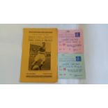 FOOTBALL, Chesterfield home programme, 2nd May 1956, v Leeds United, with two tickets, the Leeds