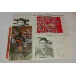RUGBY LEAGUE, selection, inc. 20 Australian team photos (newspaper issues), signed teamsheets,
