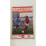 FOOTBALL, programme, Arsenal v Middlesbrough, 12th Dec1981 postponed match, VG to EX