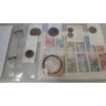 CURRENCY, selection, inc. coins (20), UK, Canada, Bahamas, South Africa etc.; notes (43*), UK ,