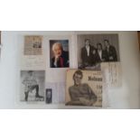 POP MUSIC, signed selection, inc. promotional photo, cuttings from newspapers, flyers, postcards;