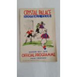 FOOTBALL, selection, inc. programmes (2), Crystal Palace v Bristol Rovers, 19th Jan 1938 (signs of