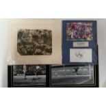 FOOTBALL, signed selection, inc. photos, album pages; Peter Thompson, Pat Dunne, Harry Griffiths,