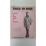 POP MUSIC, signed sheet music by Eddie Floyd for Knock On Wood, foxing to edges & scuffs to cover,