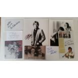 POP MUSIC, signed photos, blank cards etc., inc. Tim Rice, Chris Britton (both promotional