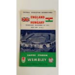 FOOTBALL, England home programme, v Hungary, 1953, VG