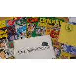 CRICKET, empty albums, inc. Shell, Butter Em Up, Panini, Scanlen (3) etc., VG to EX, 10