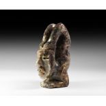 Olmec Amethyst Figure of a Contortionist or Acrobat