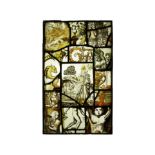 Medieval Stained Glass Panneau D'Antiquaire