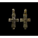 Byzantine Reliquary Cross Pendant