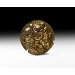 Pontic-Sarmatian Gilt Silver Plaque with Warrior Scene