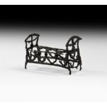 Medieval Toy Pewter Cradle