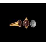 Roman Gold Ring with Minerva Gemstone