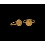 Byzantine Gold Ring with Monogram