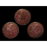 Anglo-Saxon Enamelled Hanging Bowl Mount Group