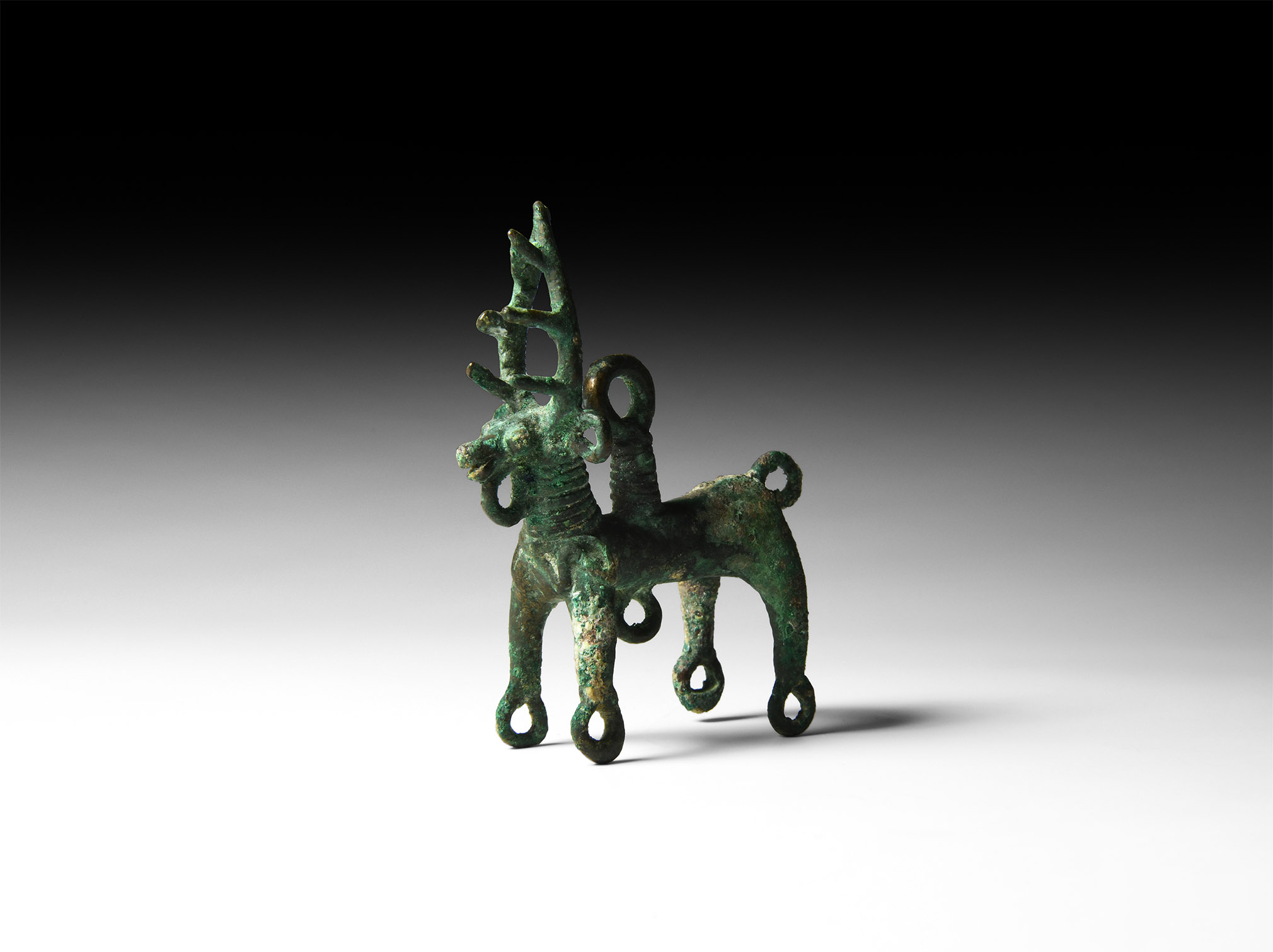 Caucasian Stag Figure with Attachment Loops