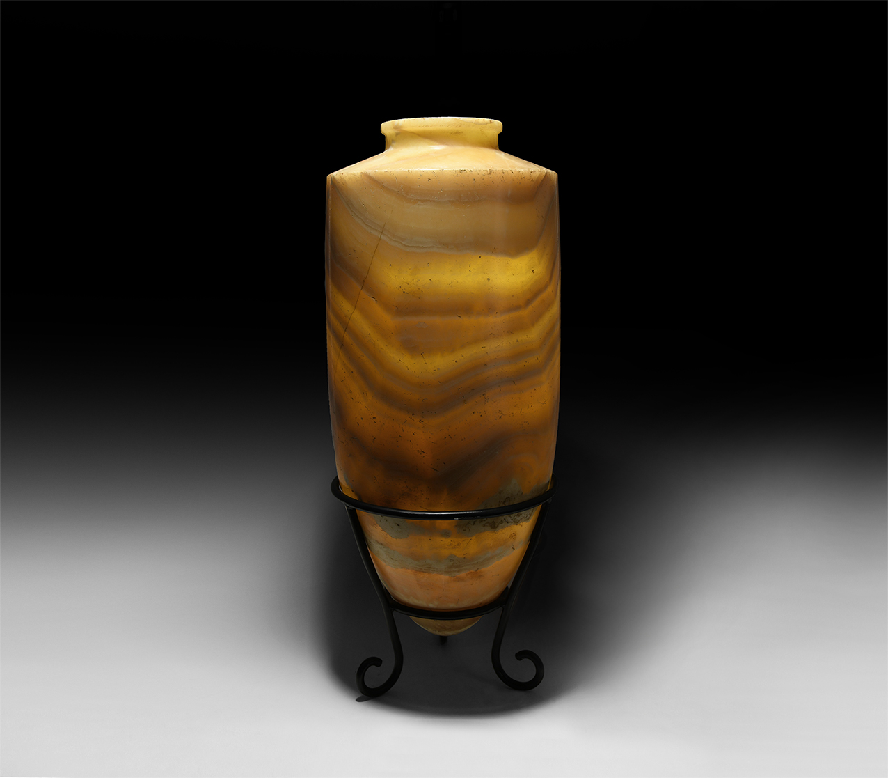 Large Phoenician Alabaster Torpedo Vase