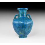 Large Parthian Turquoise Glazed Vessel